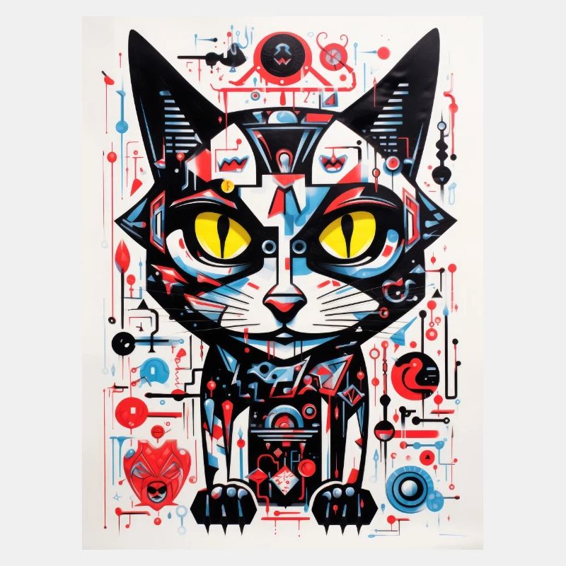 katze geometrie abstract