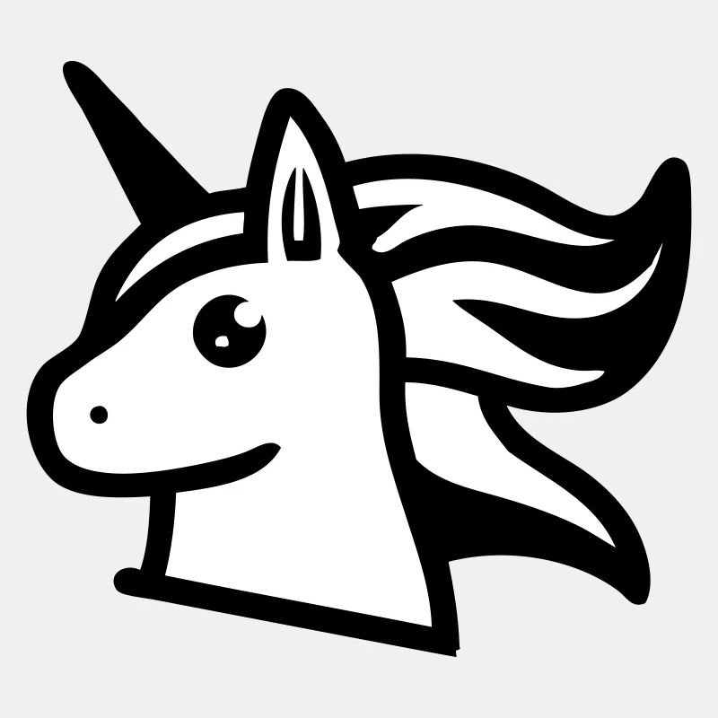 Süßes Einhorn im Comicstil