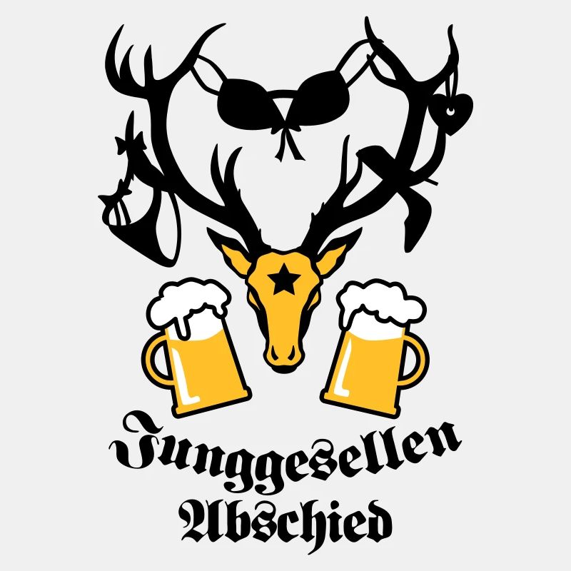 Hirsch mit Beute JGA Mass Bier 3c b