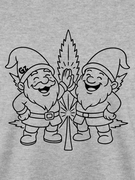 Zwergenfreunde mit Cannabisblatt