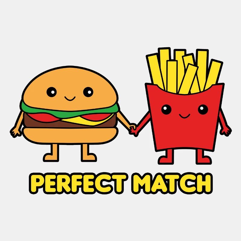 Burger und Pommes