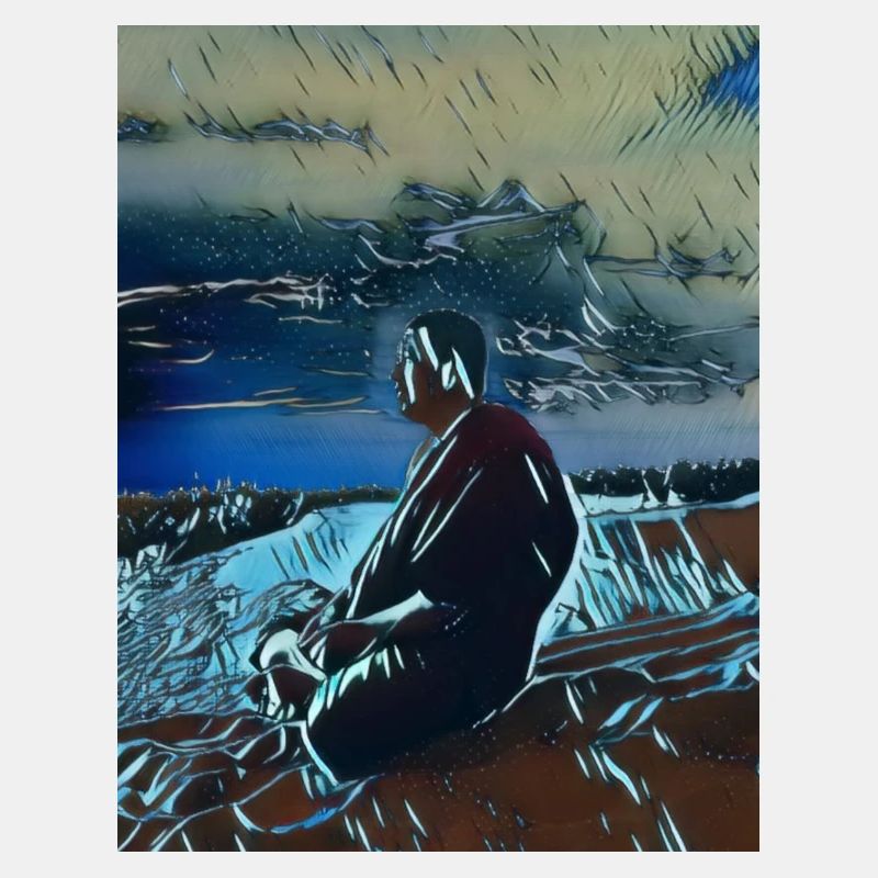Anime Monk - Blue
