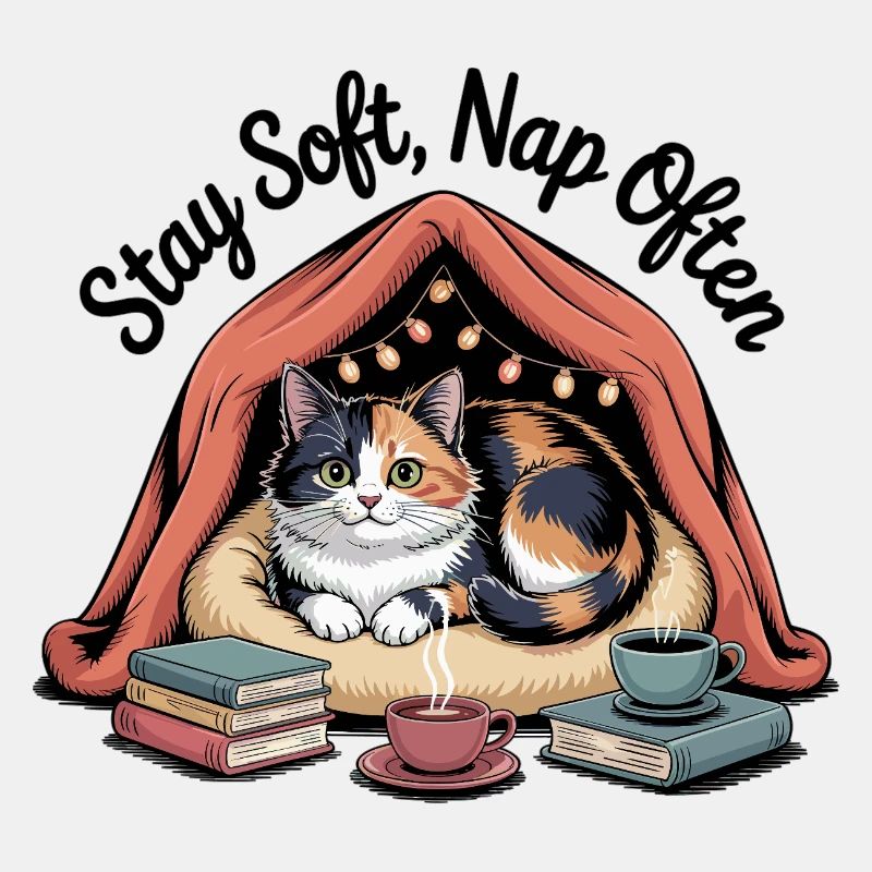 Restez doux, faites souvent la sieste – Chat câlin