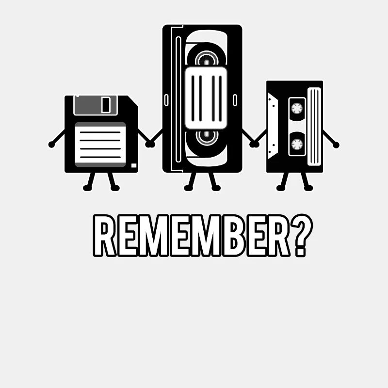 Remember Floppy Diskette VHS Kasette 80s 90s