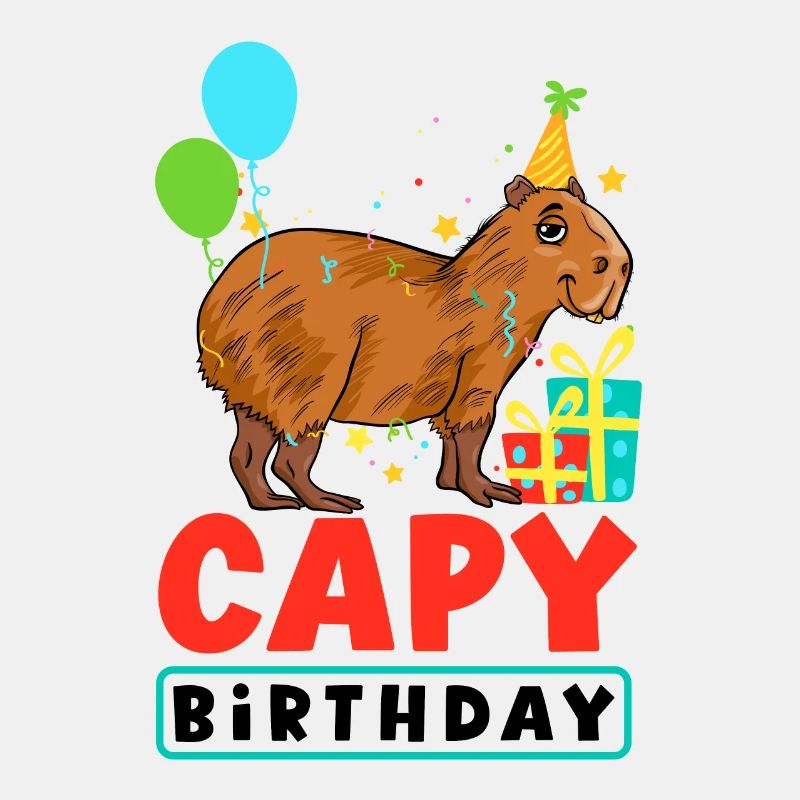 Capybara Rodent Capy Birthday Pun