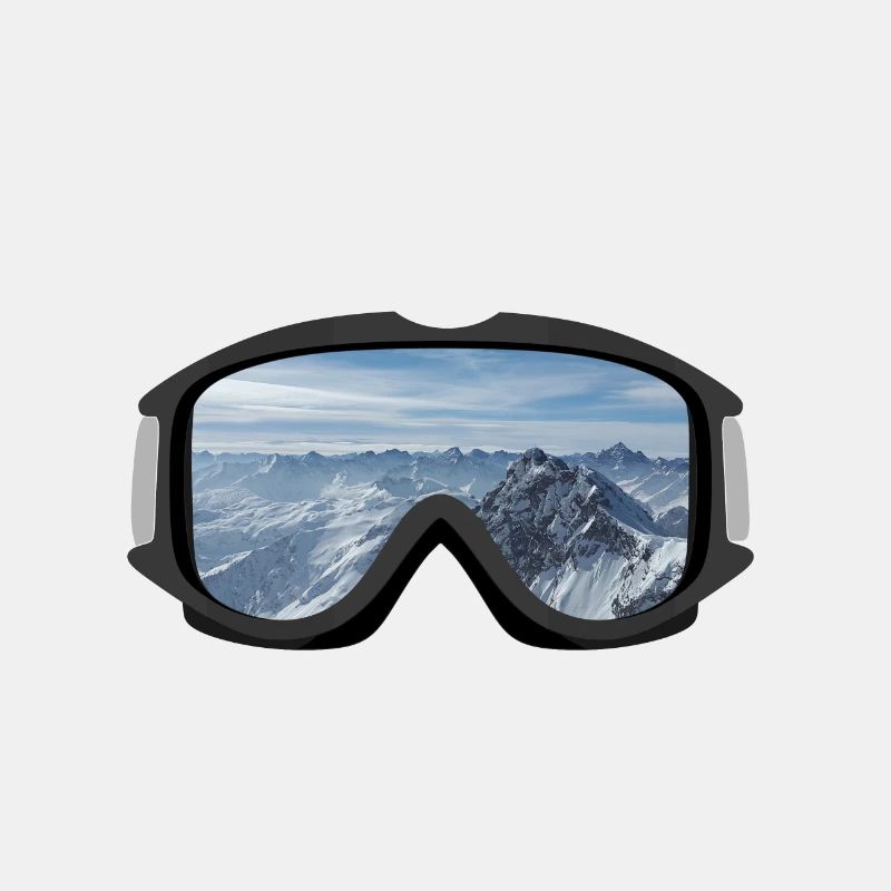 Skibrille Bergpanorama