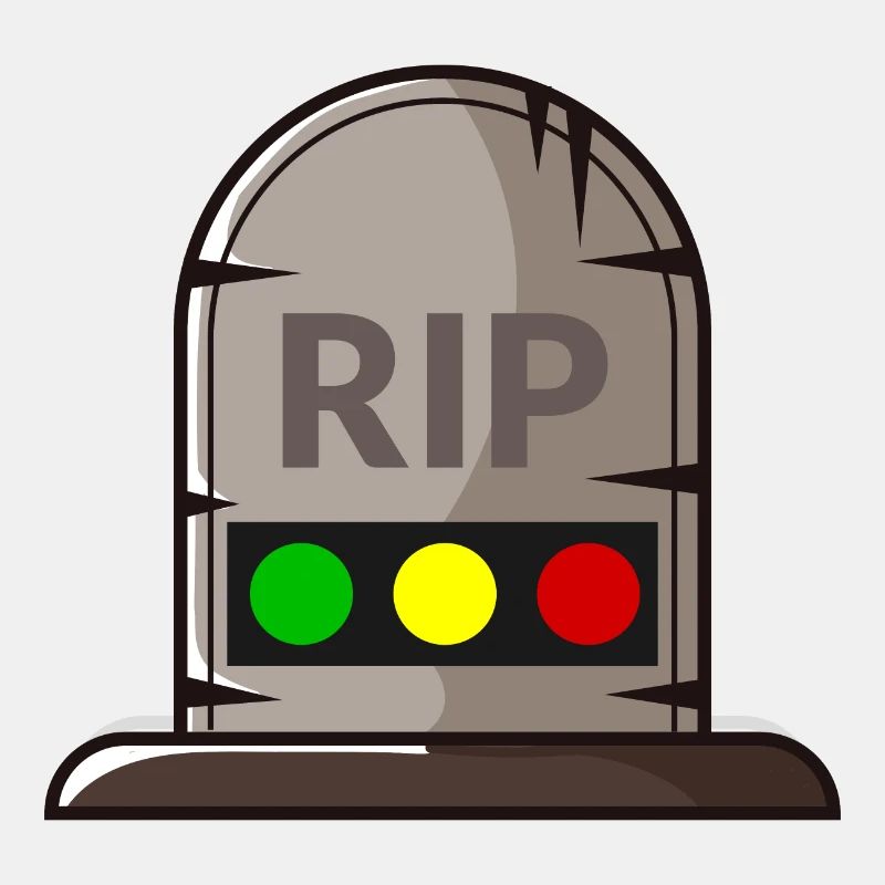 Traffic light Rest in Peace RIP