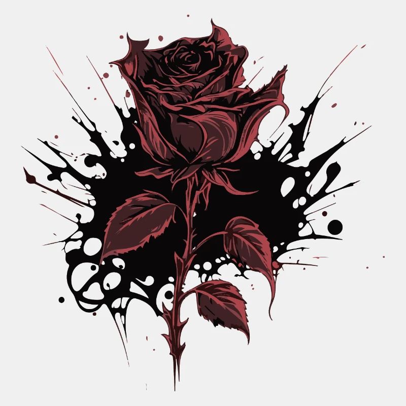Rose rouge gothique gothique