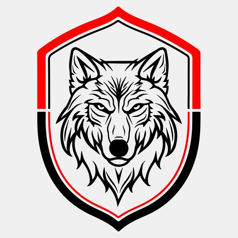 Wolf Symbol Head Shield