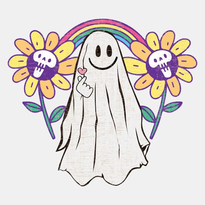 Lustiges Gespenst Mit Blumen Halloween Geschenk