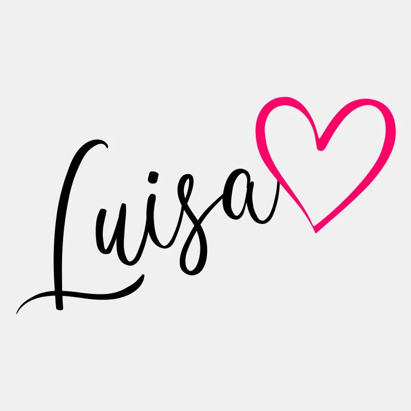 Luisa Surname First Name Heart pink