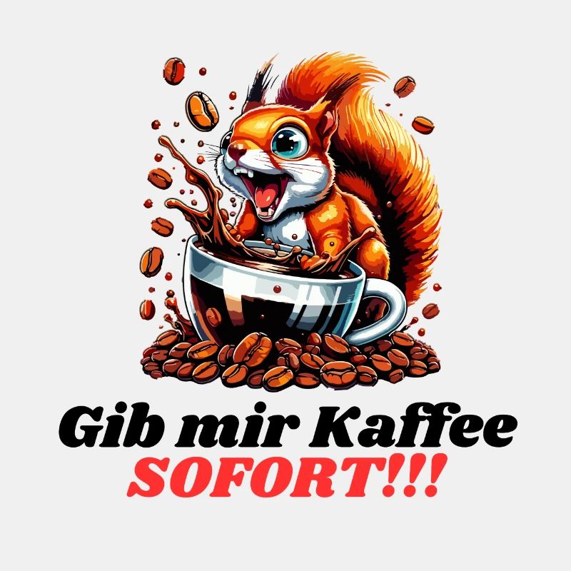 Donnez-moi du café - Funny Squirrel Design