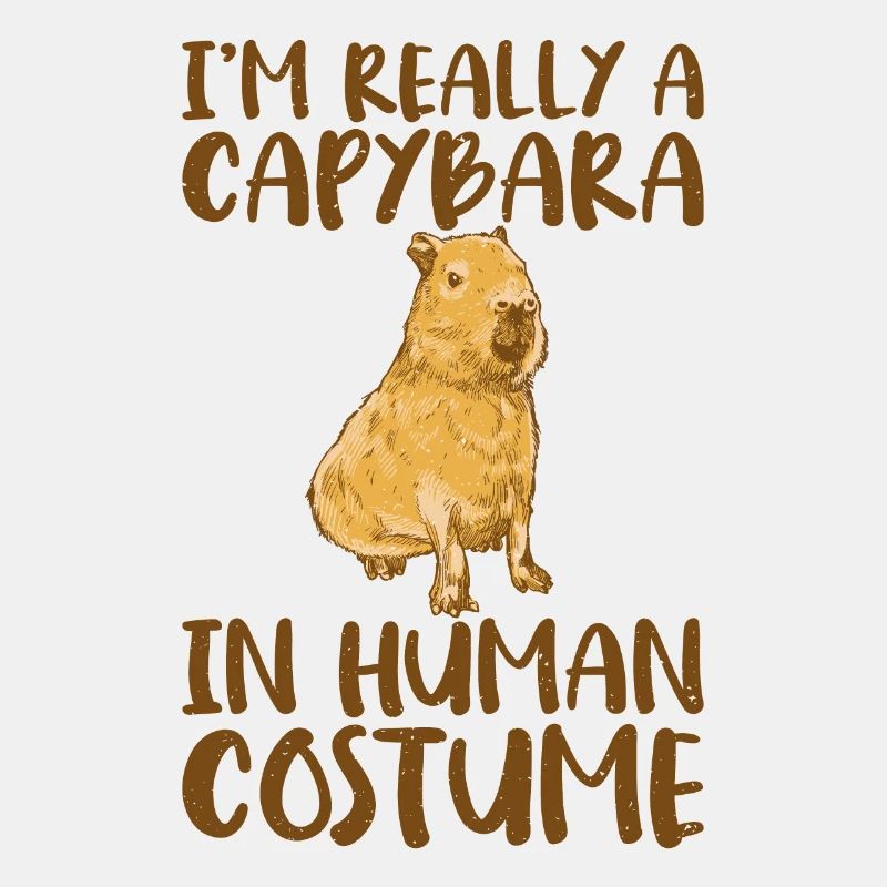 Ich Bin Rally A Capybara Im Menschlichen Kostüm.