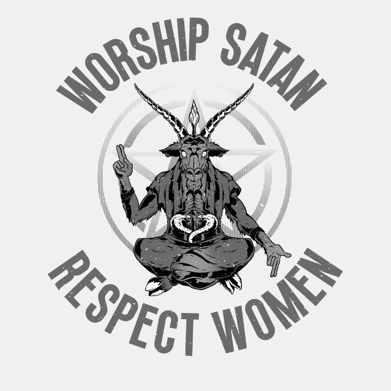 Verehre Satan Baphomet Satanic Goat Devil Goth