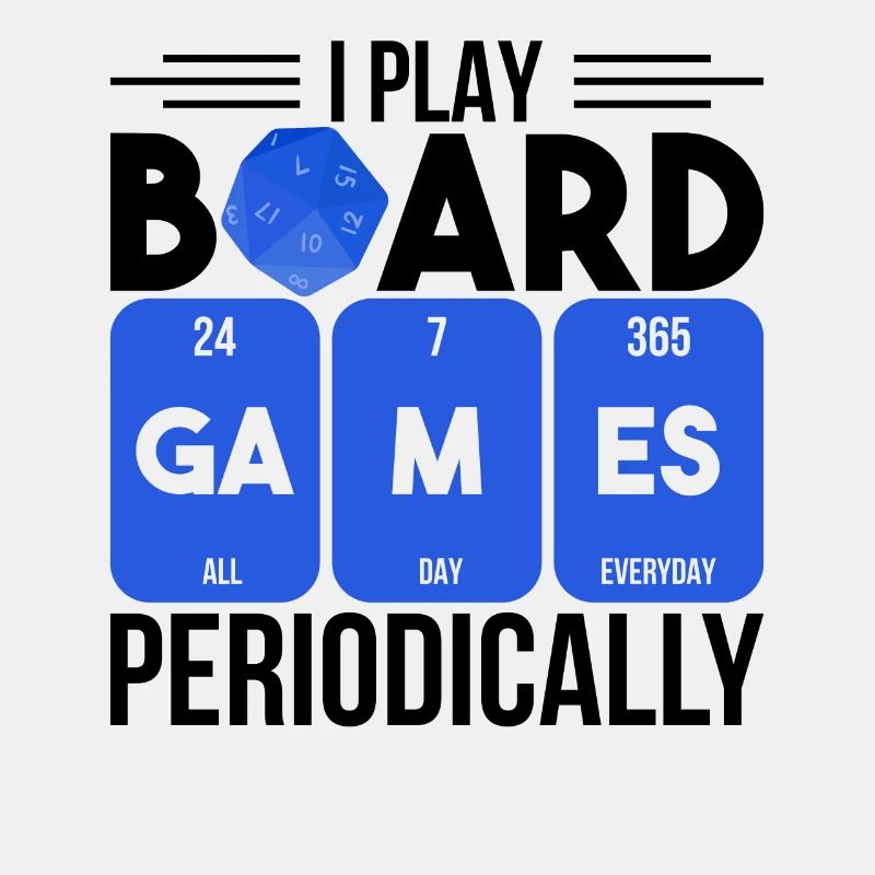 Nerd Ich spiele Brettspiele Periodisch Geschenk
