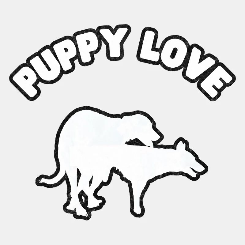 Chiot Amour Grunge Blanc
