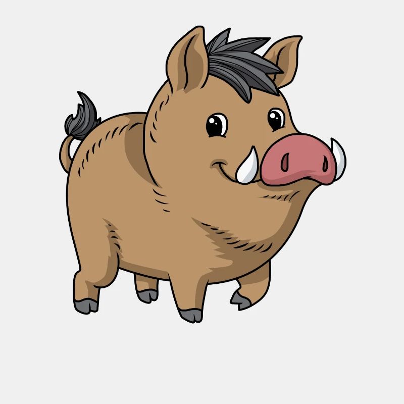 Comic Wildschwein