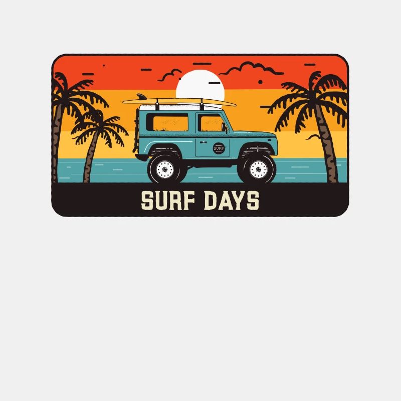 Retro Sunset Surf Tage