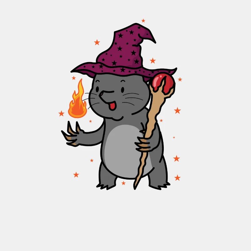 Mole comme un monticule animal sorcier de terre