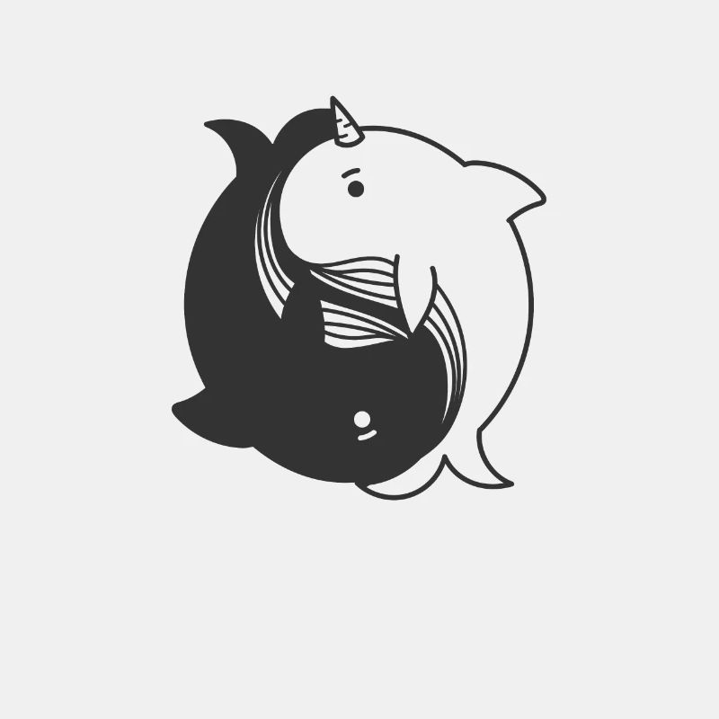Baleines Symbole Yin et Yang