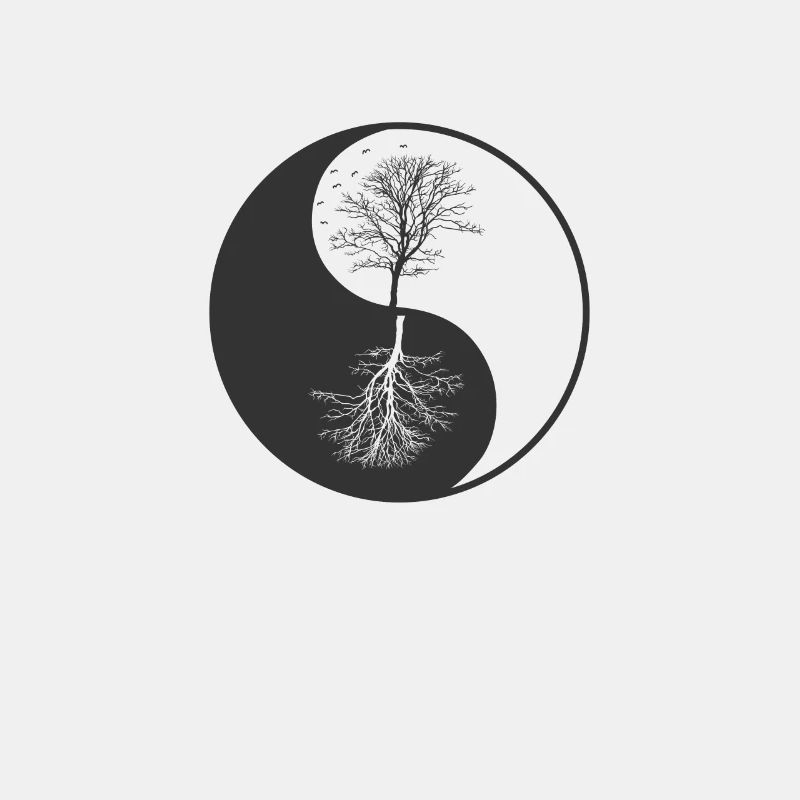 Tree Yin and Yang Sign