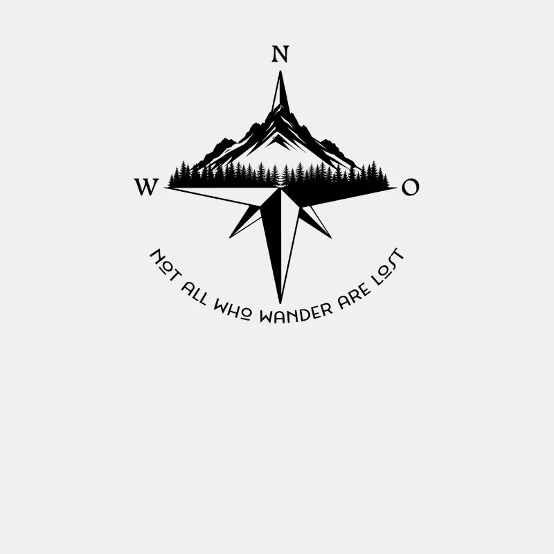 Wander Compass Mountain Zitat