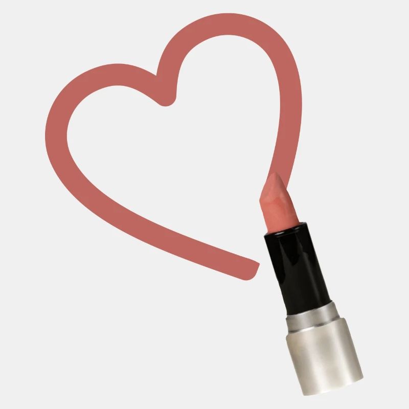 Lippenstift malt Herz