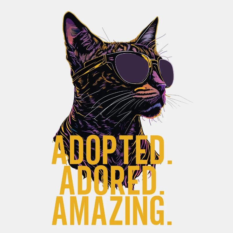 Bunte Neon-Adoptivkatze