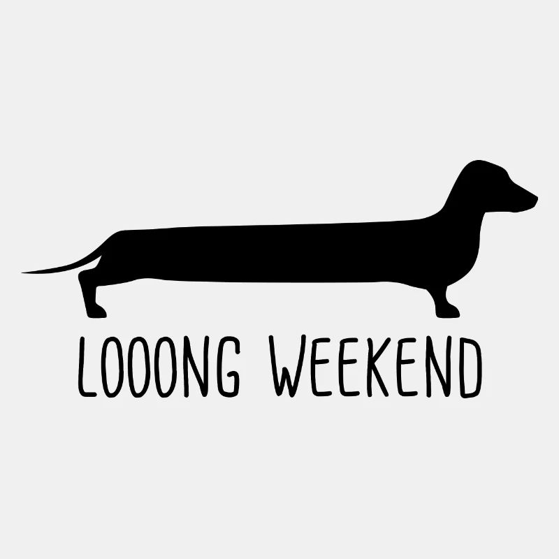 Dackel Dachshund langes Wochenende - schwarz
