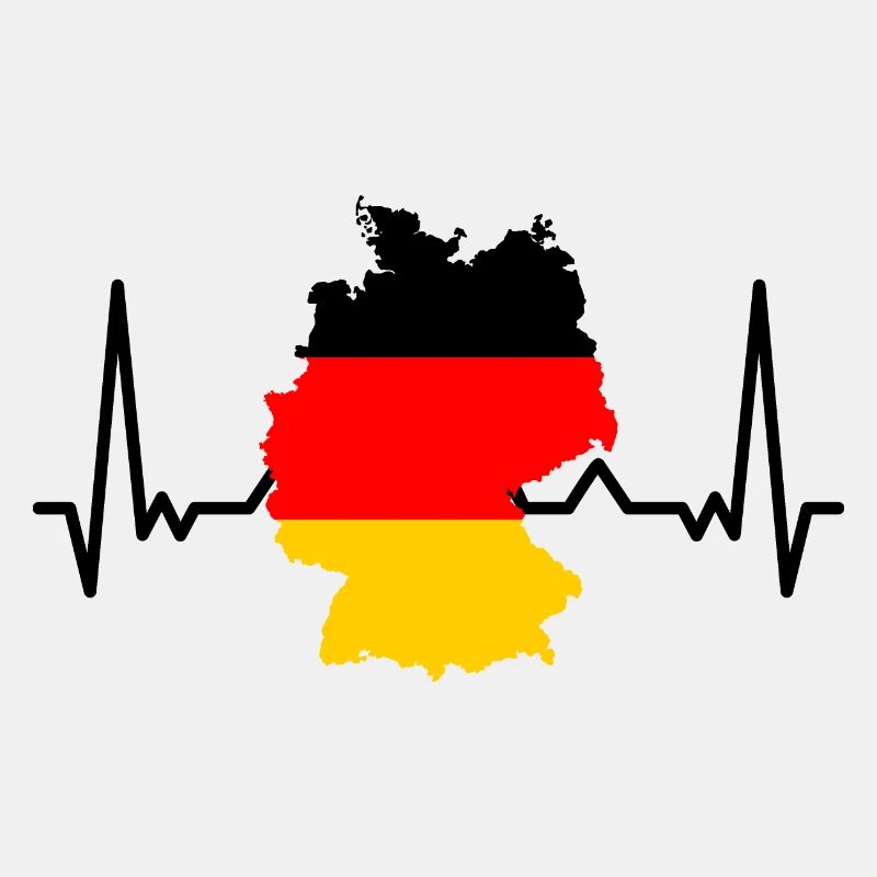 Germany Flag German Flag ECG Pulse Home