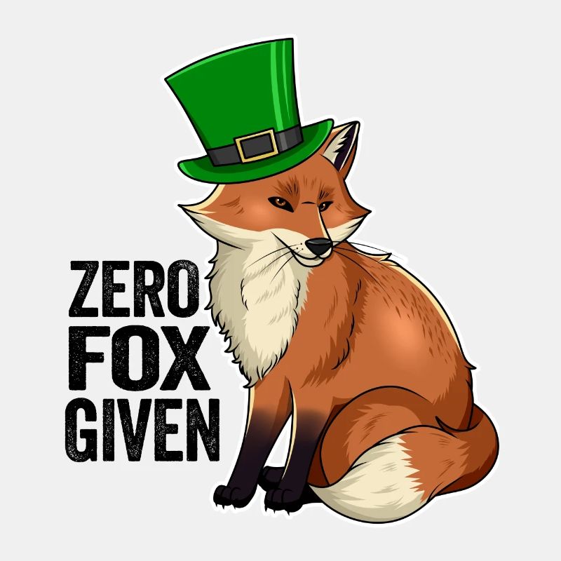 Zero Fox Given Jeu de mots mignon Kawaii Irish Fox