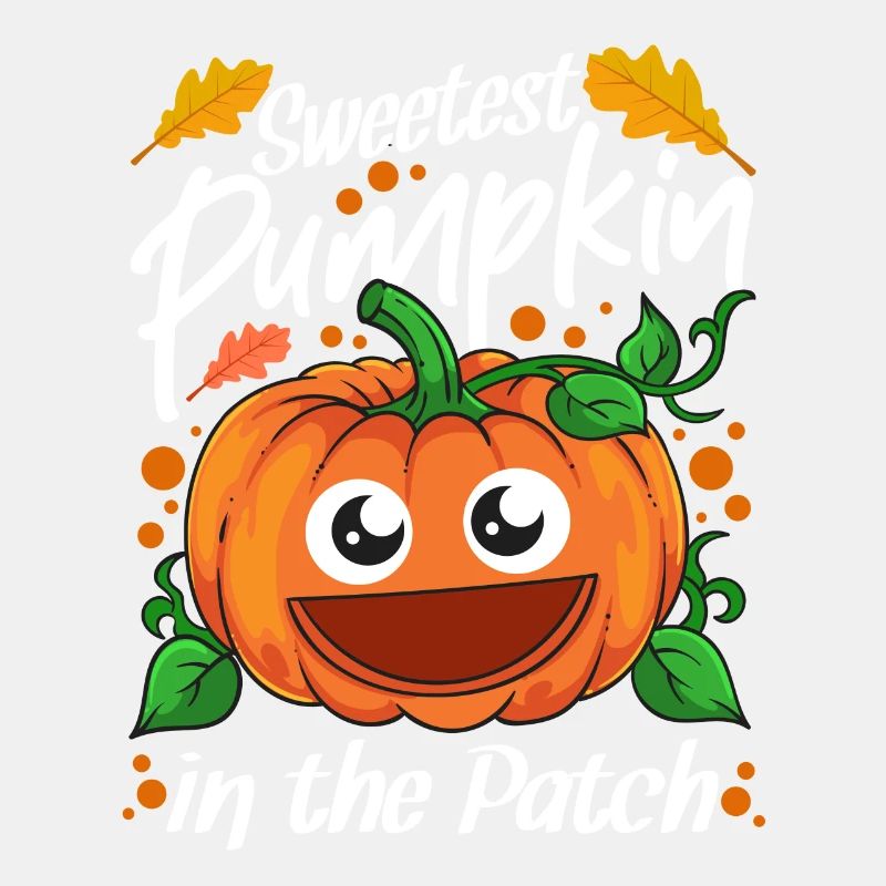 Citrouille la plus douce dans le patch Halloween