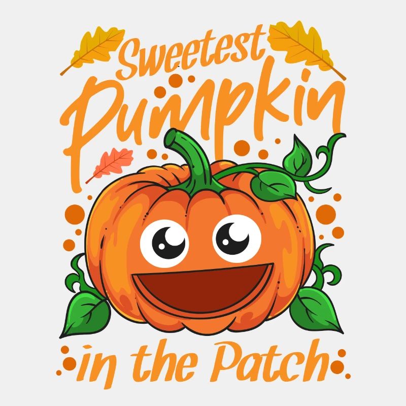 Citrouille la plus douce dans le patch Halloween