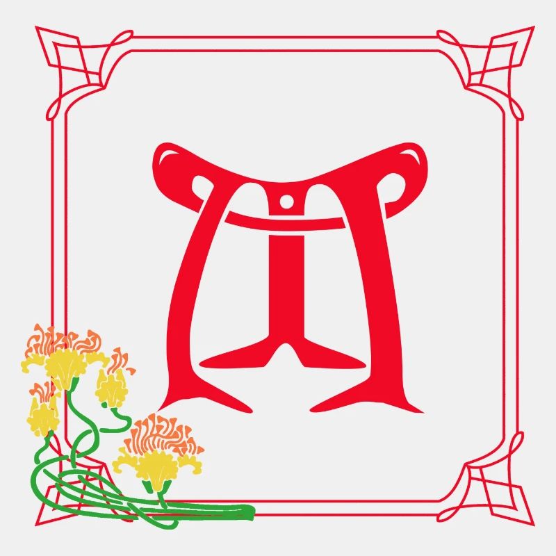 jugendstil m rot