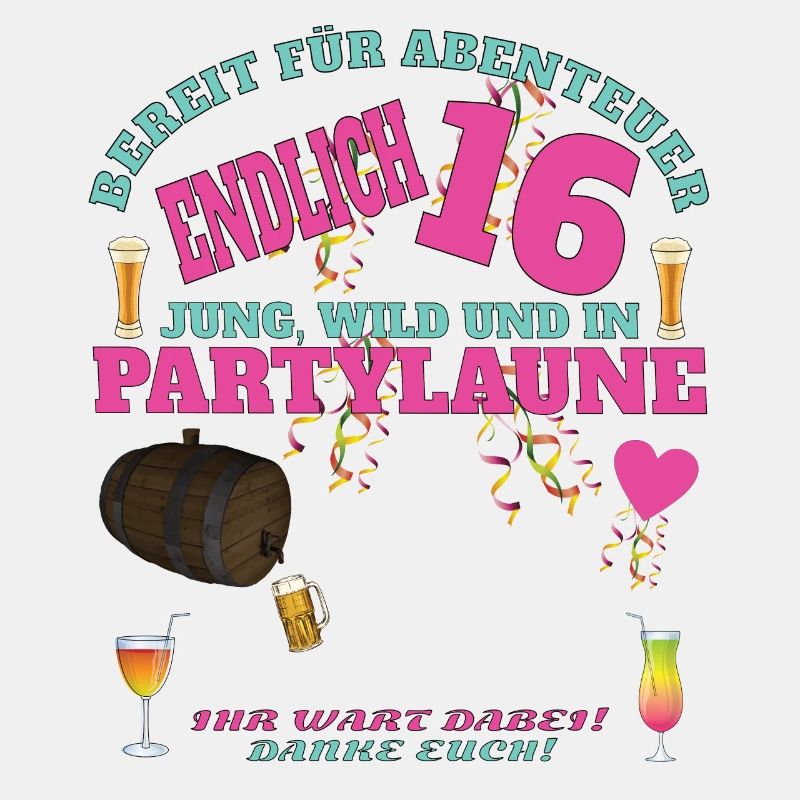 16. Geburtstag Mädchen & Junge Gästebuch