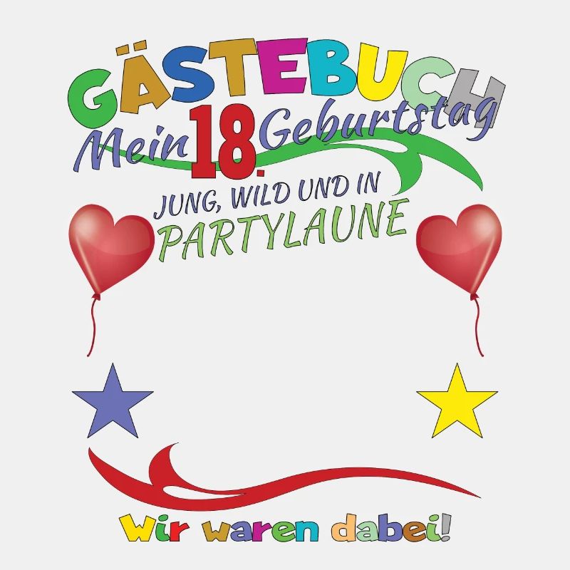 18. Geburtstag Mädchen & Junge Gästebuch