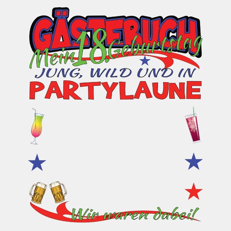 18. Geburtstag Mädchen & Junge Gästebuch