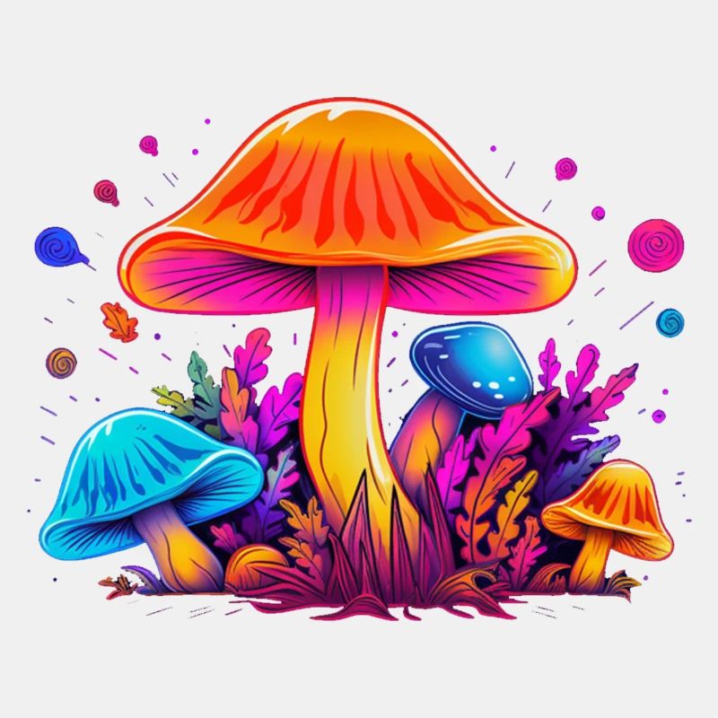 Magic Mushroom Design coloré