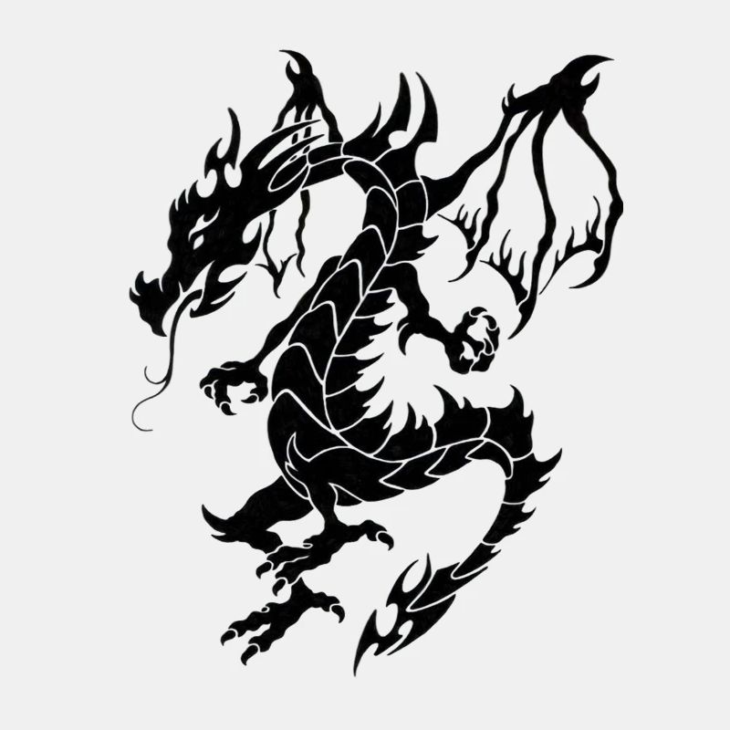 Drache in Schwarz