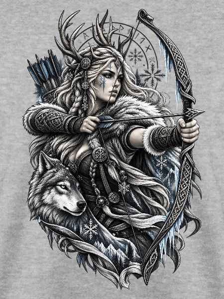 Wikinger Bogenschützin mit Wolf – Noventra