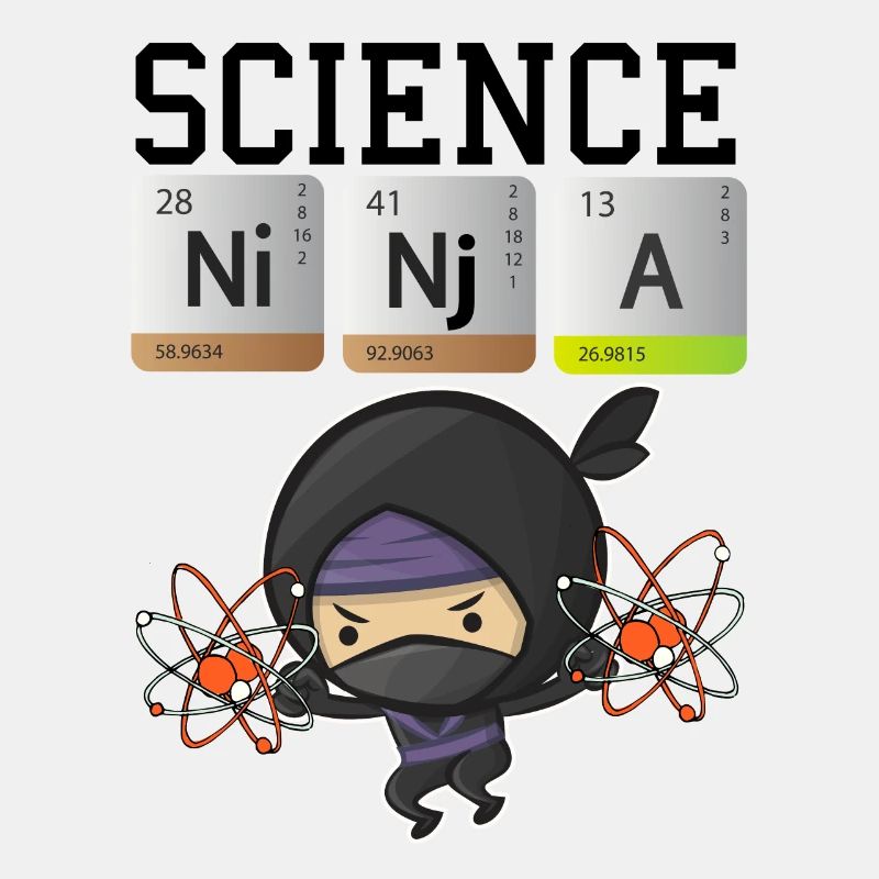 Science Ninja Design Funny Chemistry Elements