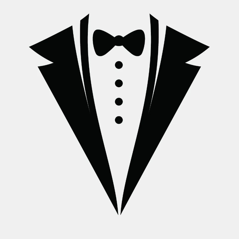 Anzug mit Fliege geschenk elegant lustig schwarz
