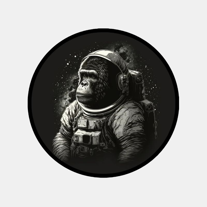 Singe étoile en combinaison spatiale