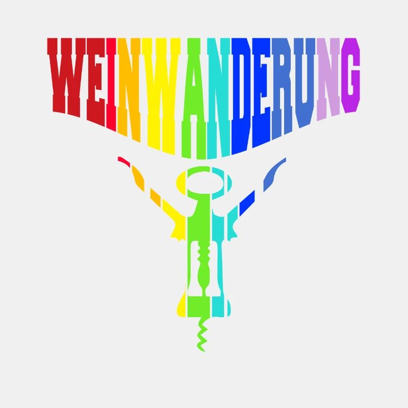 regenbogenfarben bunter Korkenzieher Weinwanderung