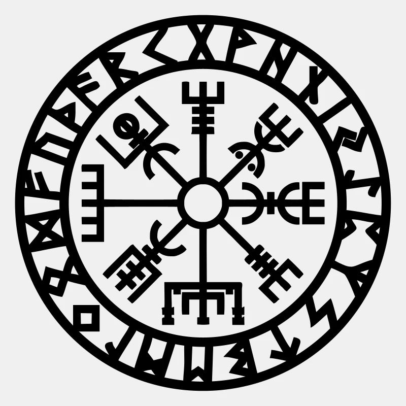 Vegvisir Kompass Rune Wikinger