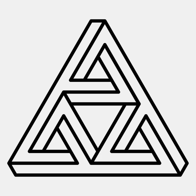 impossible chiffre Hipster géométrie triangle Escher