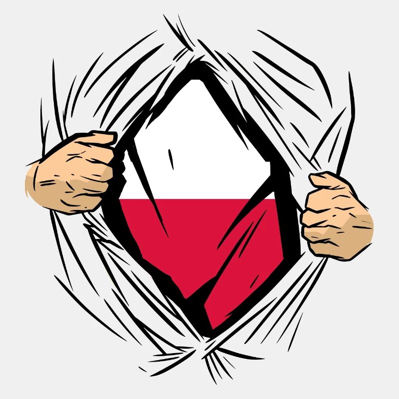 Drapeau de Pologne utilisé Look Polska Drapeau polonais