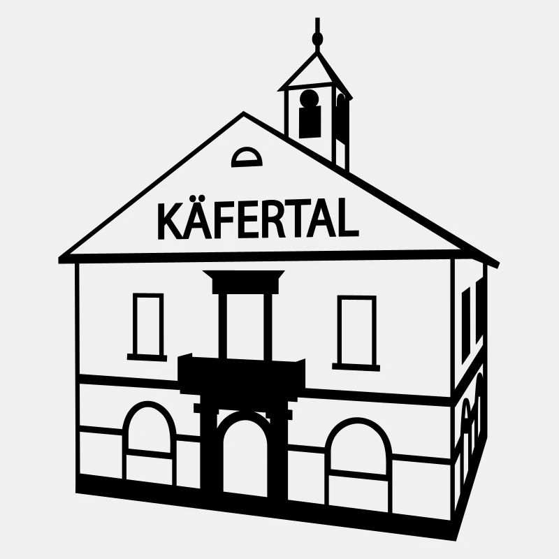 Mannheim Käfertal in schwarz