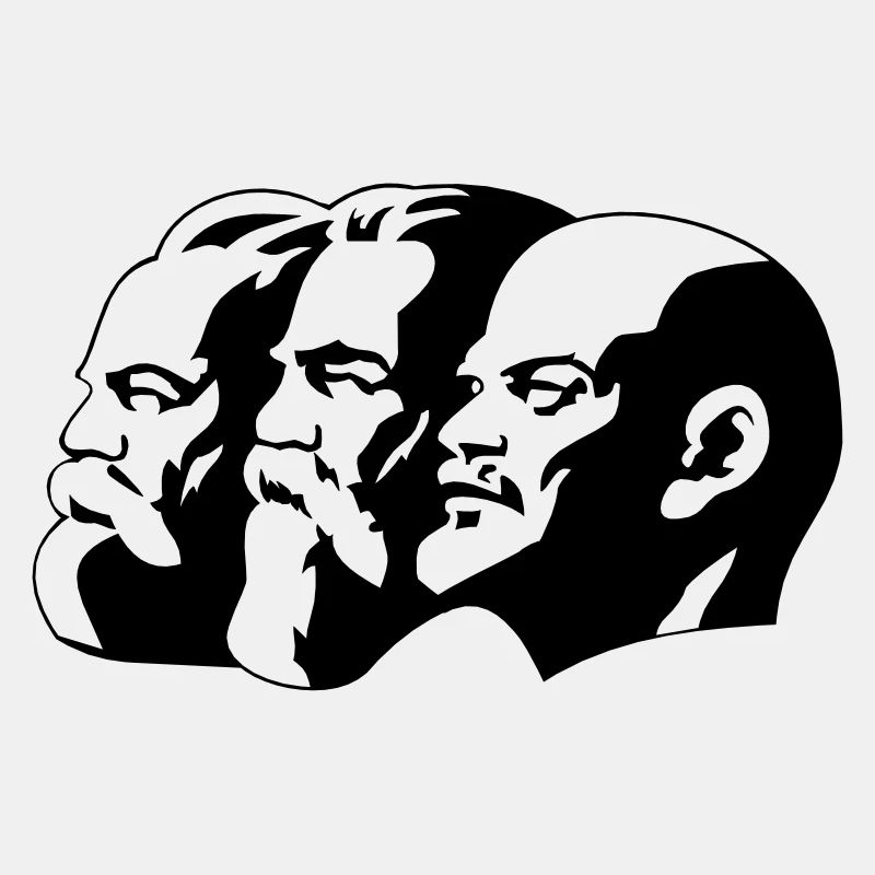 Karl Marx, Friedrich Engels and Lenin