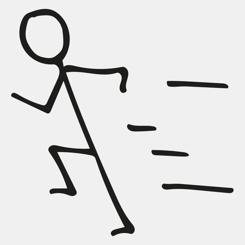 Strichmännchen Marathonläufer Triathlet